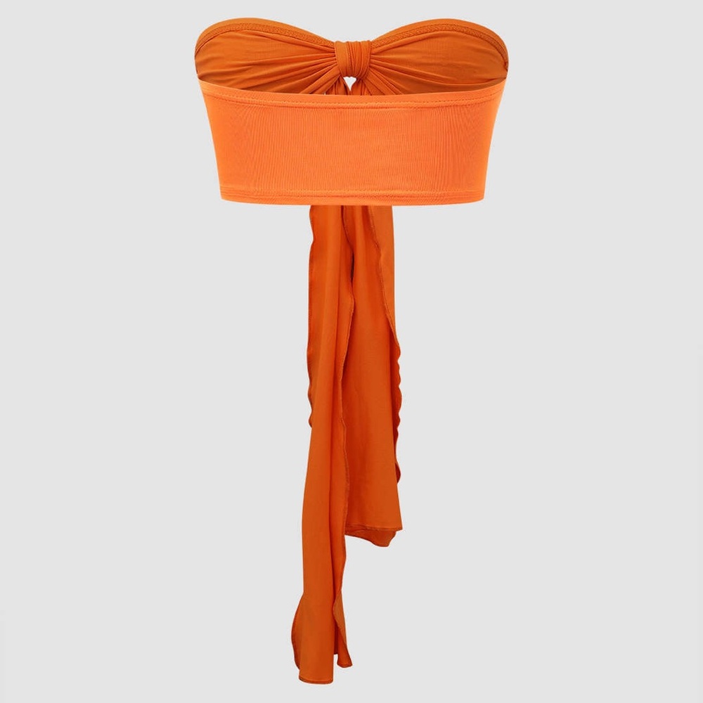 Orange Ruffled Skirt Set - Picture 4 of 7